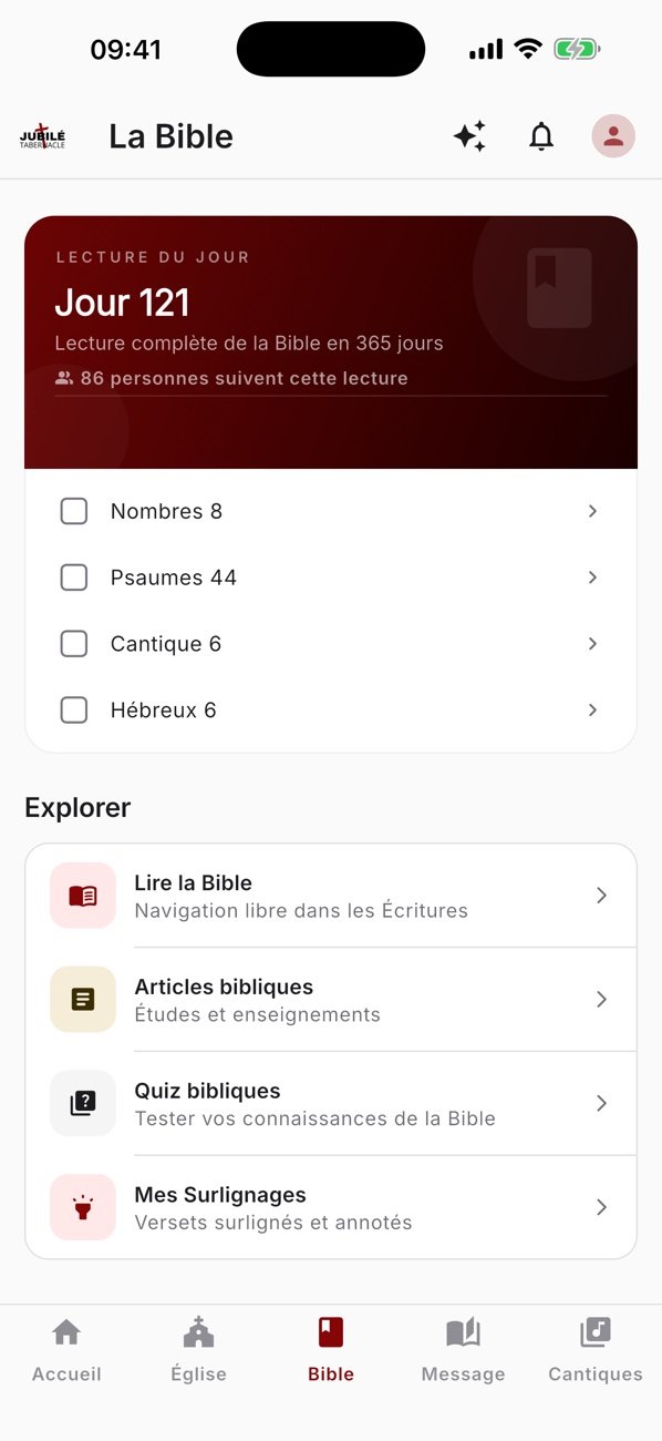 La Bible dans l'application : lecture du jour et plan en 365 jours